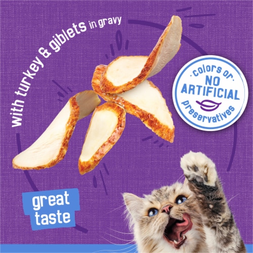 Friskies Shreds with Turkey & Giblets In Gravy Wet Cat Food Perspective: right