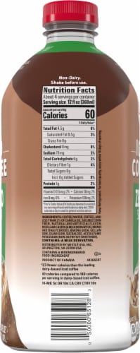 Coffee Mate® Zero Sugar Mocha Iced Coffee Bottle Perspective: right
