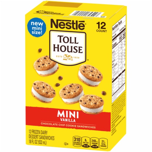 Nestle® Toll House Mini Vanilla Chocolate Chip Cookie Sandwiches Perspective: right