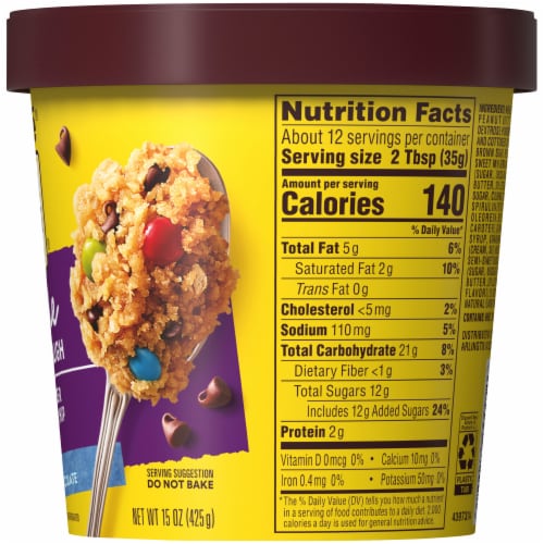 Nestle® Toll House® Edible Peanut Butter Chocolate Chip Cookie Dough Perspective: right