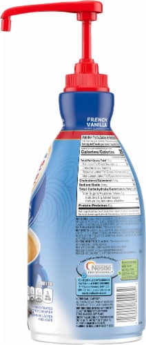 Nestle® Coffee-mate® French Vanilla Liquid Concentrated Coffee Creamer Pump Bottle Perspective: right