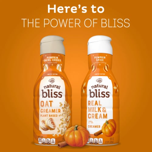 natural bliss Pumpkin Spice Flavored Coffee Creamer Dairy Coffee Creamer 28 fl oz Perspective: right