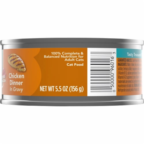 Purina® Friskies® Tasty Treasures Chicken Dinner Accented with Bacon Gravy Wet Cat Food Perspective: right