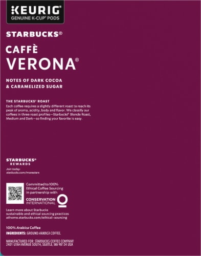 Starbucks® Caffé Verona® Dark Roast K-Cup® Coffee Pods Perspective: right