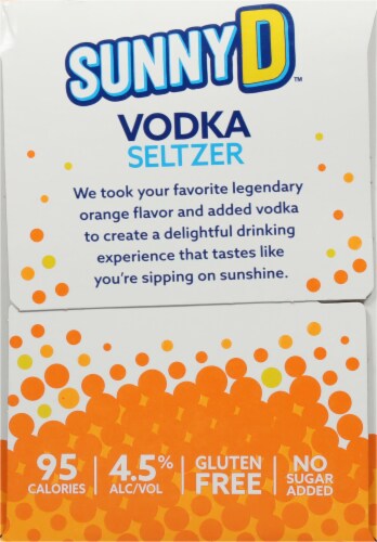 Sunny D Vodka Hard Seltzer Perspective: right