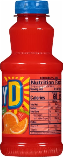SUNNYD® Orange Strawberry Juice Drink Perspective: right