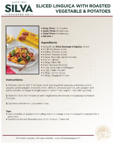 Silva Linguica Portuguese Sausage Perspective: right