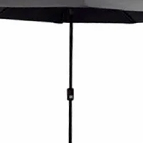 Four Seasons Courtyard Canmore 9 Foot Outdoor Patio Market Umbrella, Gray Perspective: right