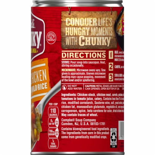 Campbell's® Chunky Savory Chicken With White & Wild Rice Soup Perspective: right