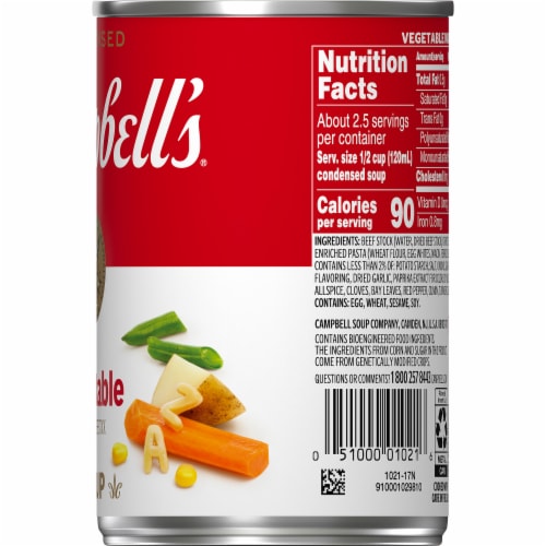 Campbell's® Condensed Vegetable Soup With Beef Stock Perspective: right