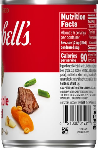 Campbell's® Condensed Vegetable Beef Soup Perspective: right