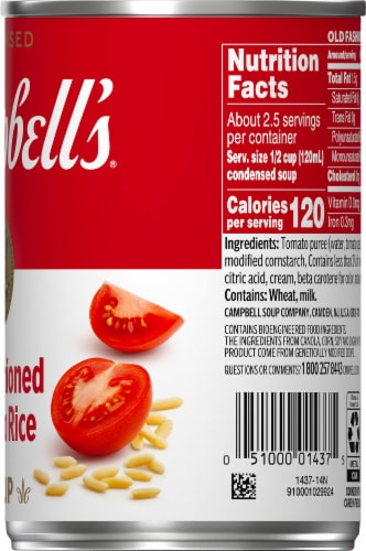 Campbell's® Condensed Old Fashioned Tomato Rice Soup Perspective: right