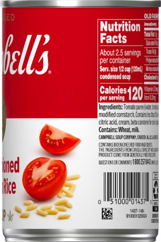 Campbell's® Condensed Old Fashioned Tomato Rice Soup Perspective: right