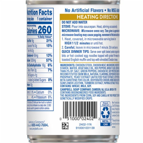 Swanson® Canned Chicken a la King With White and Dark Chicken Meat Can Perspective: right