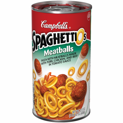 Campbells SpaghettiOs with Meatballs Perspective: right