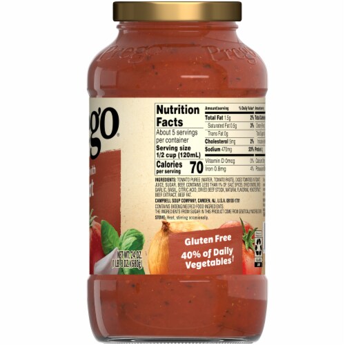 Prego® Italian Tomato Pasta Sauce Flavored with Meat Jar Perspective: right