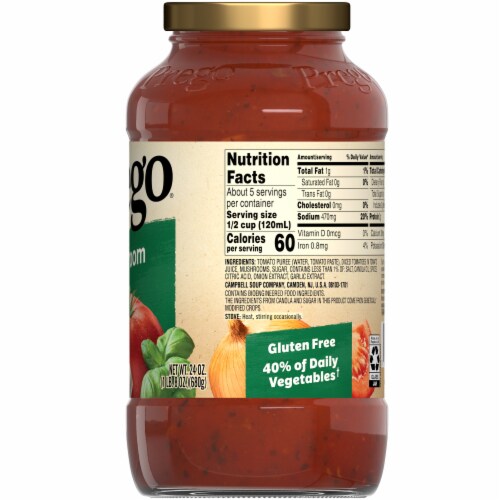 Prego® Mushroom Pasta Sauce Perspective: right