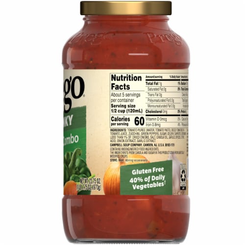 Prego® Chunky Garden Combo Pasta Sauce Perspective: right