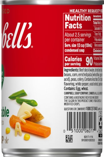 Campbell's® Healthy Request® Vegetable Condensed Soup Perspective: right