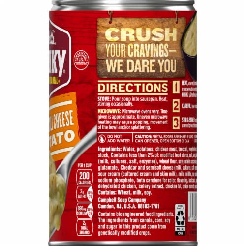 Campbell’s Chunky Soup Chicken Broccoli Cheese Soup Perspective: right