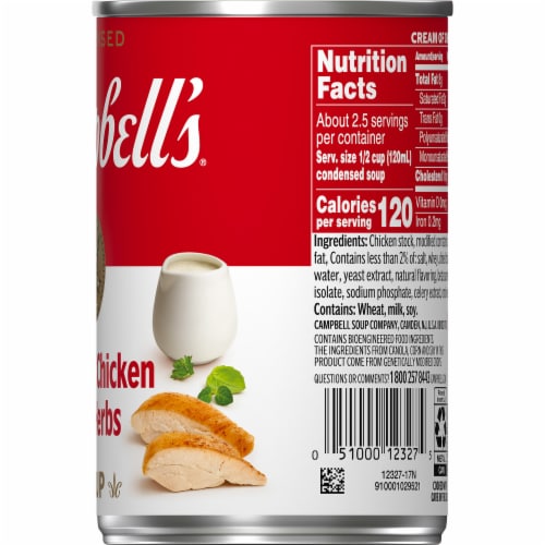 Campbell's® Condensed Cream of Chicken with Herbs Soup Perspective: right