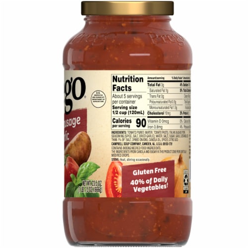 Prego® Italian Sausage & Garlic Meat Sauce Perspective: right