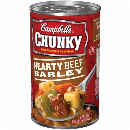 Campbell's Chunky Hearty Beef Barley Soup Perspective: right