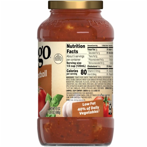 Prego Mini Meatball Pasta Sauce Perspective: right