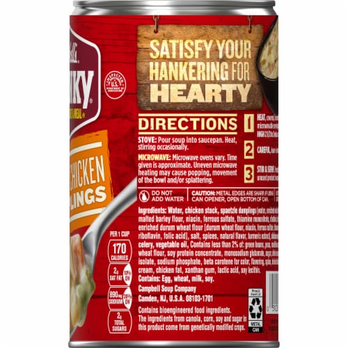 Campbell’s® Chunky Soup Creamy Chicken and Dumplings Soup Perspective: right