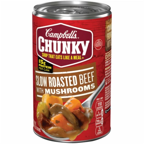 Campbell's Chunky Slow Roast Beef with Mushrooms Soup Perspective: right