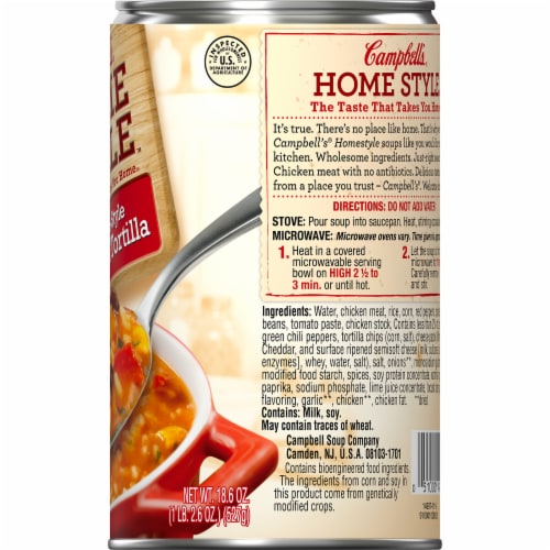 Campbell's Homestyle Mexican Style Chicken Tortilla Soup Perspective: right