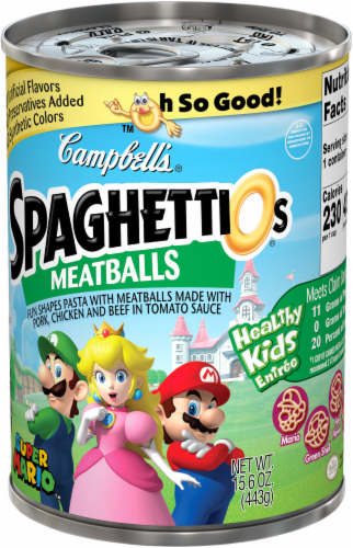 Campbell's SpaghettiOs Shapes with Meatballs (Characters May Vary) Perspective: right
