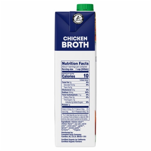 Swanson® 100% Natural Organic Chicken Broth Perspective: right