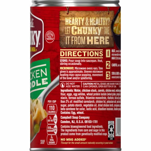 Campbell's® Chunky® Healthy Request® Chicken Noodle Soup Can Perspective: right