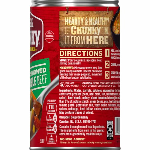 Campbell's® Chunky® Healthy Request Old Fashioned Vegetable Beef Soup Perspective: right