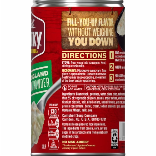 Campbell's® Chunky® Healthy Request New England Clam Chowder Soup Perspective: right