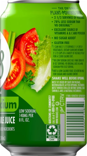 V8® Low Sodium Vegetable Juice Perspective: right