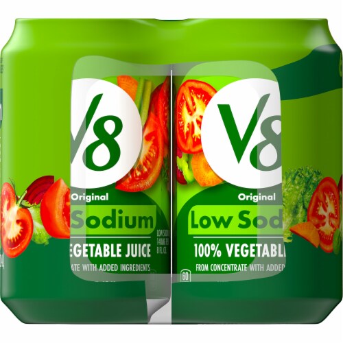 V8® Low Sodium Original 100% Vegetable Juice Perspective: right