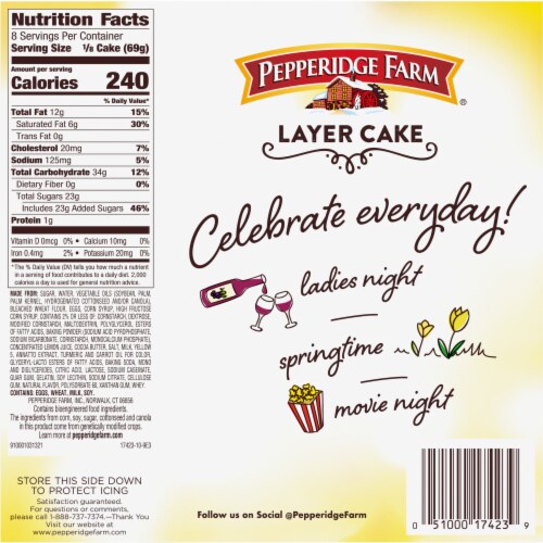 Pepperidge Farm® Luscious Lemon Layer Cake Perspective: right