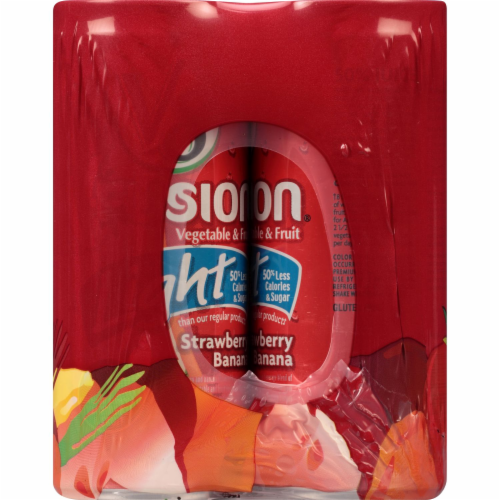V8 V-Fusion Light Strawberry Banana Juice Perspective: right