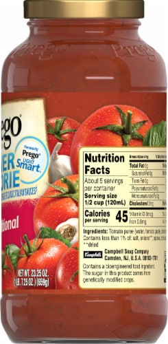 Prego® Lower Calorie Traditional Italian Pasta Sauce Perspective: right