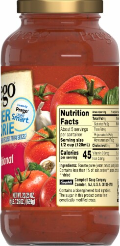 Prego® Lower Calorie Traditional Italian Pasta Sauce Perspective: right