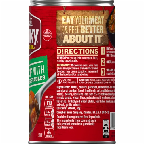 Campbell's® Chunky® Healthy Request® Beef Soup with Country Vegetables Perspective: right
