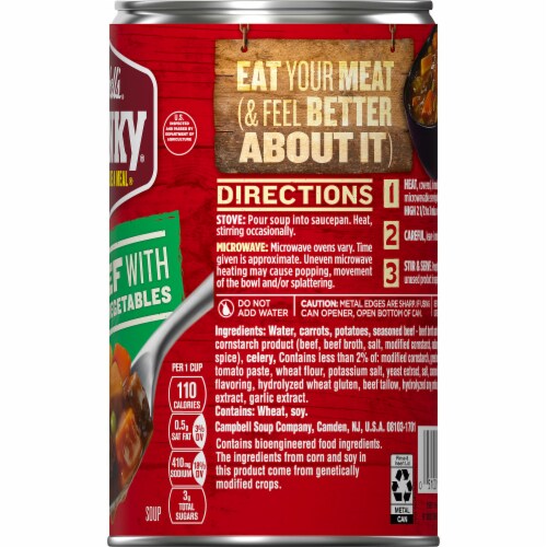 Campbell's® Chunky® Healthy Request® Beef Soup with Country Vegetables Perspective: right