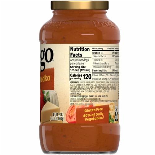 Prego® Creamy Vodka Pasta Sauce Perspective: right