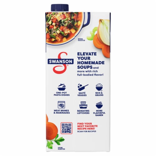 Swanson 100% Natural Vegetable Broth Carton Perspective: right