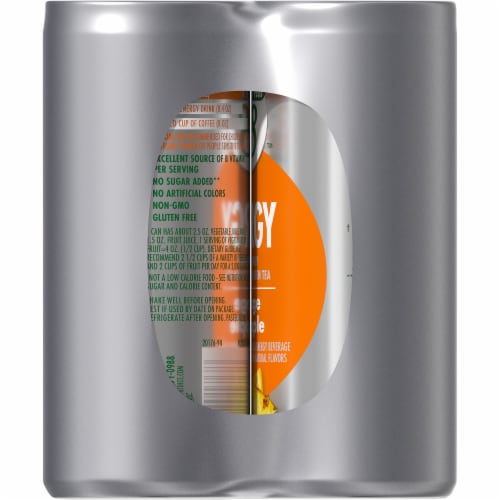 V8® +Energy Orange Pineapple Juice Energy Drink Can Perspective: right