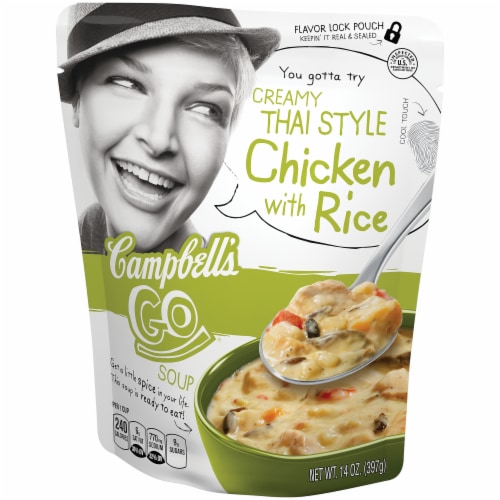 Campbell's GO Creamy Thai Style Chicken Rice Soup Perspective: right