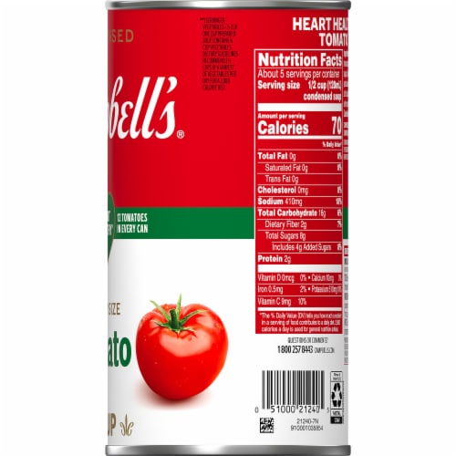 Campbells® Condensed Healthy Request Tomato Soup Family Size Perspective: right