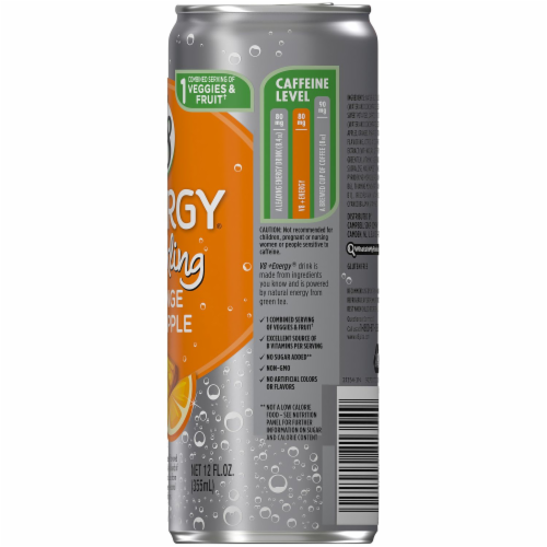 V8 + Energy® Sparkling Orange Pineapple Energy Drink Perspective: right